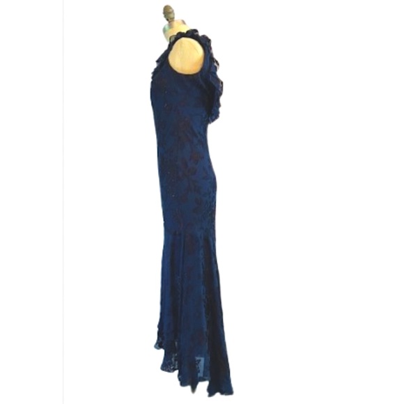 sachin and babi light blue dress Alex Evenings Petite Caroline Flutter Sleeve Sequin Gown Mink / 12p